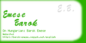 emese barok business card